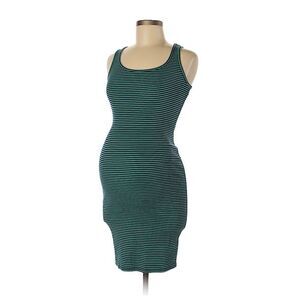 Motherhood Maternity Midi Tank Top Dress Striped Green XS